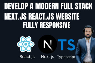 build next js website as next developer using typescript