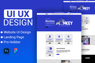 design professional landing page or website ui design