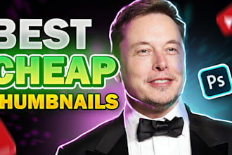 create 2 cheap youtube thumbnails with high quality