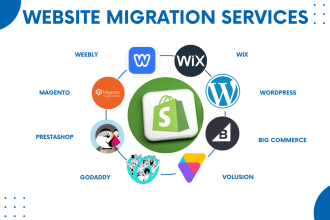 transfer and migrate any website to shopify with all data