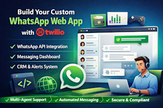 build custom whatsapp business API web app with twilio for voip numbers