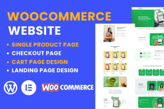 build woocommerce single product page woo cart page checkout page