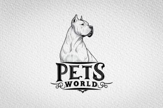 design unique dog, pet, horse, cat or animal logo