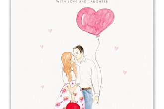 draw a romantic couple portrait for your anniversary