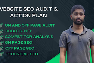 provide website seo audit report with action plan and competitor analysis