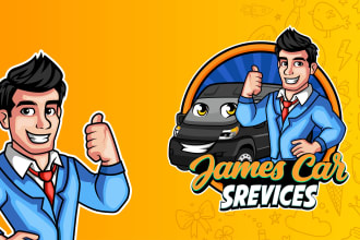 design dazzling mascot caricature or cartoon logo
