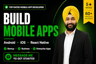 build mobile app development as react native and expo