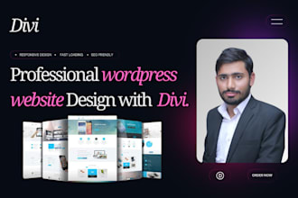 design or customize your divi wordpress website using divi theme, divi builder