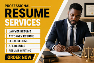 write a professional lawyer, attorney and legal resume with cover letter ats