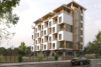 design a modern and realistic 3d exterior for your home