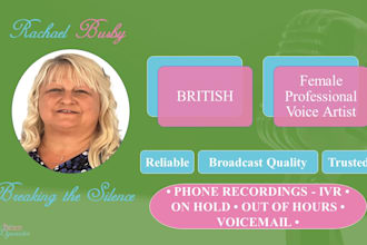 record your pro IVR,  on hold, voicemail phone message