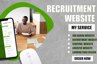 design recruitment website, staffing agency,  job board website