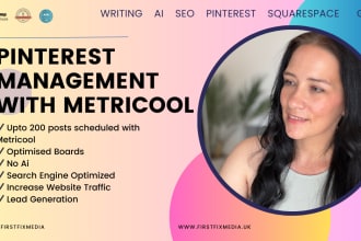 be your professional pinterest manager using metricool