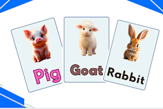 design useful learning cards for kids