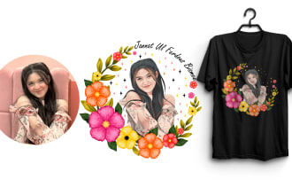 do custom t shirt design cartoon style from your photo