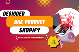 create one product shopify dropshipping store