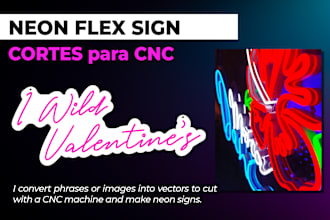 make custom neon sign design with acrylic, cnc