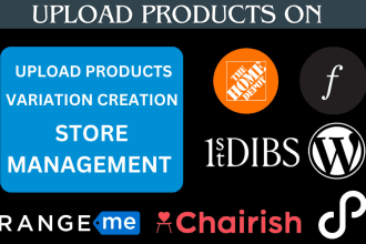 upload products or add products to faire, chairish,poshmark, 1stdibs and rangeme