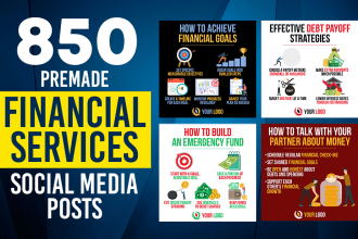 design 850 financial services tips infographics for social media