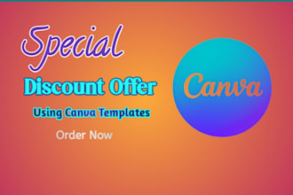 do professional canva  post designe, eye catching   design using canva template