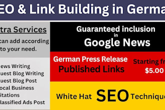 do publish german press release in german media sites