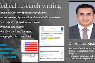 write medical research manuscript and assist in any step