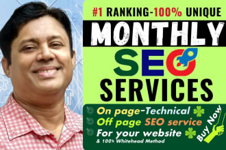 complete monthly SEO service wordpress shopify wix squarespace for top ranking