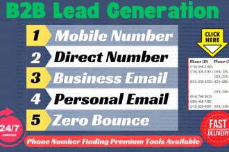 do b2b lead generation targeted person mobile and direct phone number