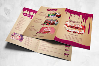 design a modern restaurant menu, food flyer and cafe menu