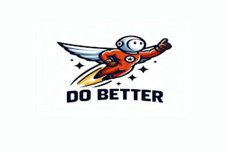 do batter flying mascot logo design for your company