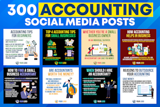design 300 accounting tips infographics for instagram