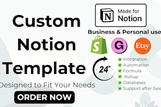 create custom notion templates for your business needs