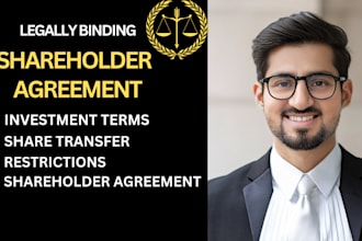 prepare shareholder agreement, investment contract