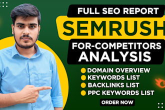 provide semrush report for SEO competitor analysis