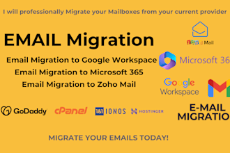 migrate imap email accounts to microsoft 365 and google workspace