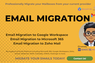 migrate your email accounts between microsoft 365, google workspace, zoho