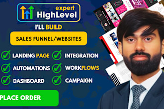 design ghl funnel, landing page, website, store, ghl expert