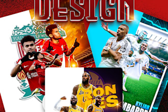 design sports graphics, poster, flyer, banner, committed edit, jersey swap