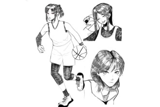 draw a sketch anime, oc, fanart