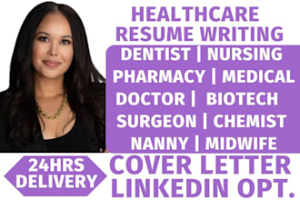craft medical, nursing, healthcare, biotech, dentist, doctor resume