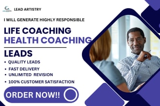 generate life coach lead coaching health coach business coach career coach lead