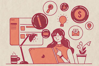 make flat design icon for you