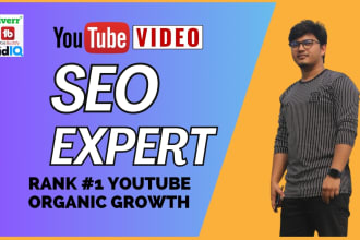 be organic youtube video SEO expert for fast ranking