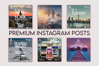 create premium instagram posts for your travel agency