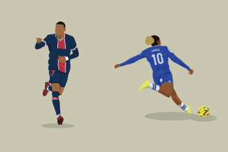 draw minimalist football cartoon illustration