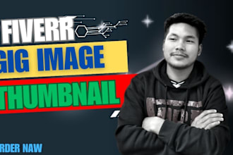 design a catchy fiverr gig image thumbnail, cover