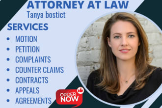 be your lawyer to write legal contracts, agreements, nda