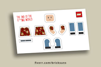 design decals for lego minifigure