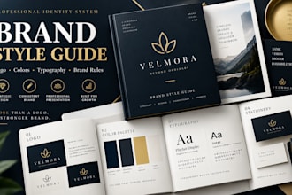 design a professional brand style guide and brand identity