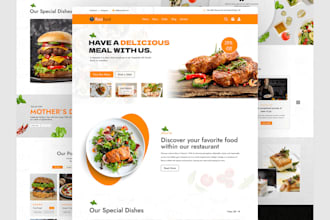 create wordpress restaurant website modern design with online menu